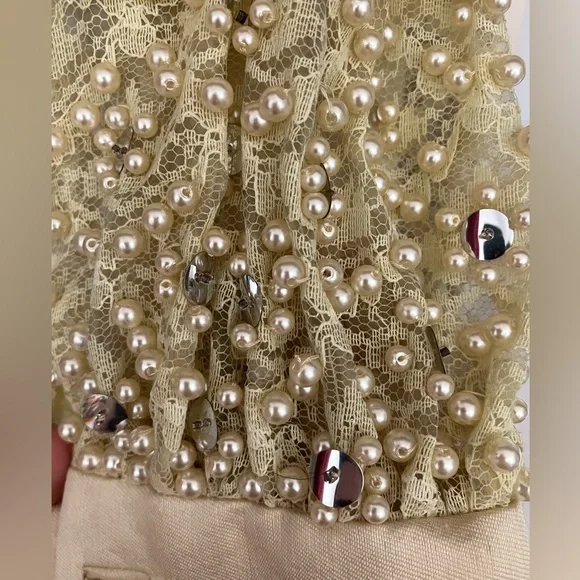 60’s inspired vintage mini dress with GORGEOUS beaded sleeves! - Picture 2 of 3